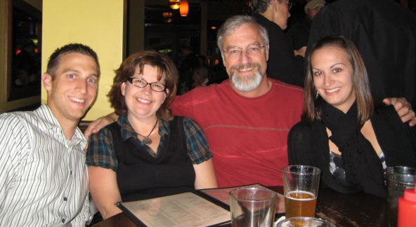 Rob, Pam, Jim, Lindsey in Madison, Oct 2009